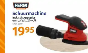 Action Ferm Schuurmachine Incl. Schuurpapier En Stofzak aanbieding