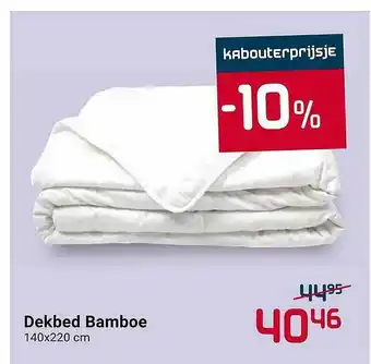 Beddenreus Dekbed Bamboe aanbieding