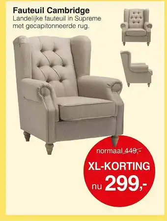 Woonsquare Fauteuil Cambridge aanbieding