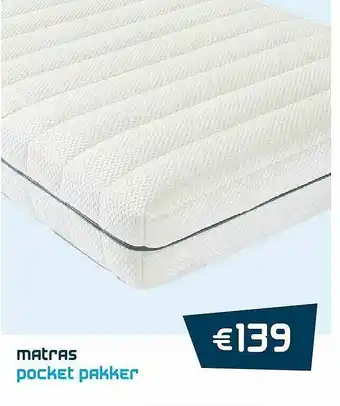 Beddenreus Matras Pocket Pakker aanbieding