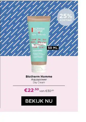 ICI Paris XL Biotherm Homme Aquapower Day Cream 25% Korting aanbieding