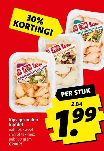 Boni Kips Gesneden Kipfilet Naturel, Sweet Chili Of Tex-Mex 30% Korting aanbieding