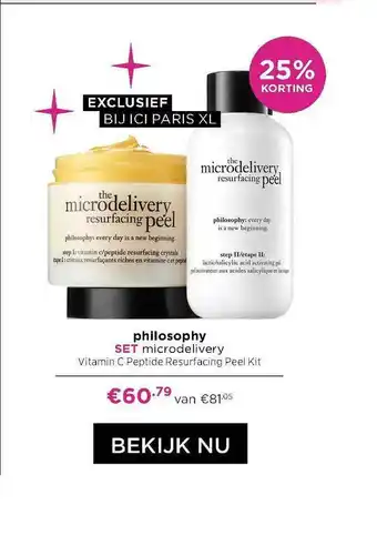 ICI Paris XL Philosophy Microdelivery Vitamin C Peptide Resurfacing Peel Kit 25% Korting aanbieding