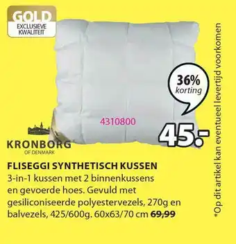 Jysk Fliseggi Synthetisch Kussen 36% Korting aanbieding