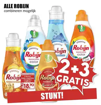 MCD Supermarkt Alle Robijn 2+3 Gratis aanbieding