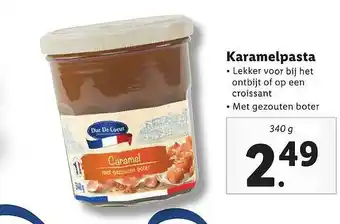 Lidl Duc De Coeur Karamelpasta aanbieding