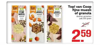 Coop Top! Van Coop Fijne Muesli Of Granola aanbieding