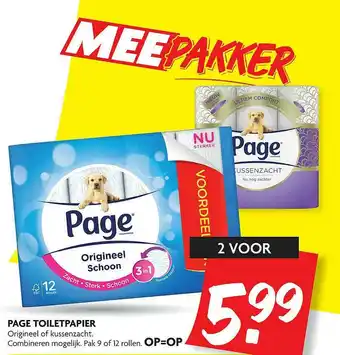 Dekamarkt Page Toiletpapier Origineel Of Kussenzacht aanbieding