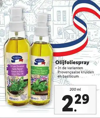 Lidl Duc De Coeur Olijfoliespray aanbieding