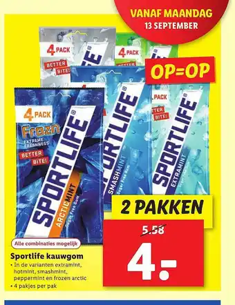 Lidl Sportlife Kauwgom aanbieding