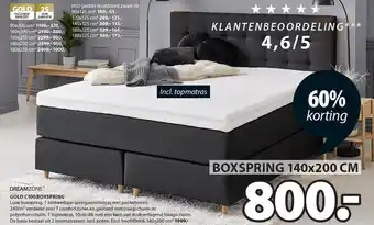 Jysk GOLD C100 BOXSPRING aanbieding