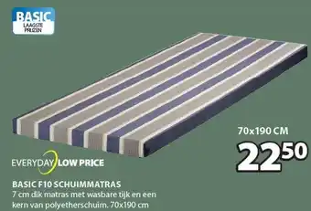 Jysk BASIC F10 SCHUIMMATRAS aanbieding