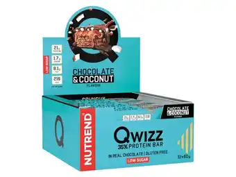 House of Nutrition Nutrend qwizz protein bar (12-pack) (chocolate coconut - 12 x 60 gram) aanbieding