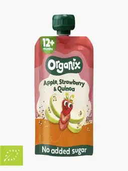 Flink Organix baby vruchtenhapje aardbei quinoa 90g aanbieding