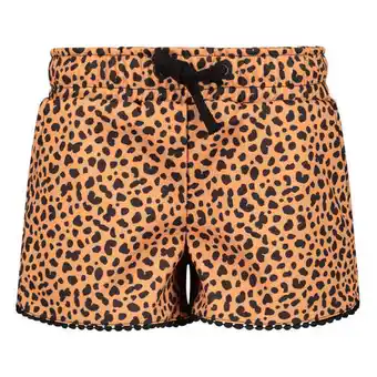 Kleertjes.com Me&my monkey me & my monkey short met all over print oranje/zwart korte broek meisjes sweat aanbieding