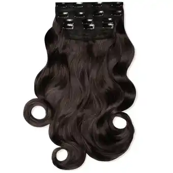 Lookfantastic Lullabellz ultimate half up half down 22 inch curly extension and pony set (various shades) - dark brown aanbieding