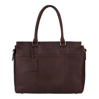 Maes & Hills Burkely antique avery laptopbag 1-zip 15,6″-brown aanbieding