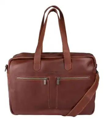 Maes & Hills Cowboysbag laptop bag marbury 15.6 inch-cognac aanbieding