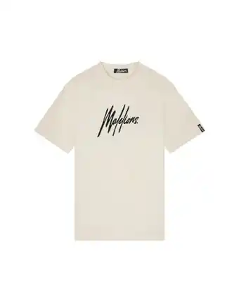 Malelions Malelions men essentials regular t-shirt - off-white aanbieding