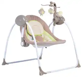 MamaLoes Babysjop Cangaroo baby swing plus cappuccino babyschommel aanbieding