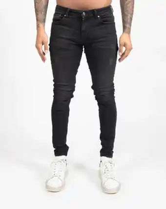 Malelions Malelions basic super stretch jeans - black/dark grey aanbieding