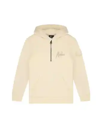 Malelions Malelions junior half-zip hoodie - beige/taupe aanbieding