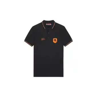 Malelions Malelions signature polo - black/orange aanbieding