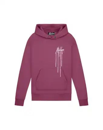 Malelions Malelions men dripped hoodie - cherry/white aanbieding