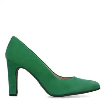 Manfield Manfield groene suède pumps aanbieding