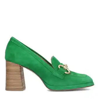 Manfield Manfield groene suède loafer pumps aanbieding