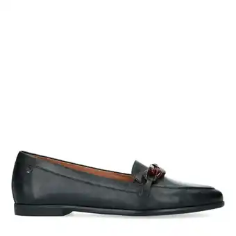 Manfield No stress zwarte leren loafers met chain aanbieding