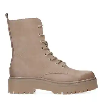 Manfield Manfield taupe nubuck veterlaarsjes aanbieding