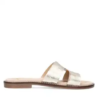 Manfield Manfield gouden metallic slippers aanbieding