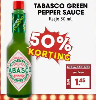 MCD Supermarkt Tabasco green pepper sauce aanbieding