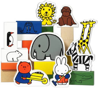 MamaLoes Babysjop Bambolino toys nijntje houten blokken dierentuin 33409 aanbieding