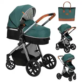 MamaLoes Babysjop Momi limuru green 2-in-1 combi kinderwagen wosp00028 aanbieding