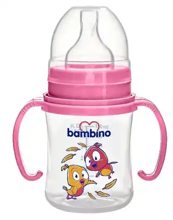 MamaLoes Babysjop Bambino roze 150 ml brede hals fles met grip handvatten b817 aanbieding