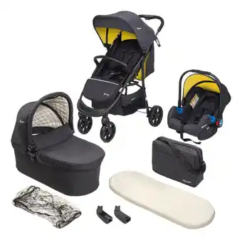 MamaLoes Babysjop Babygo style mustard 3-in-1 kinderwagen incl. autostoel 6322 aanbieding