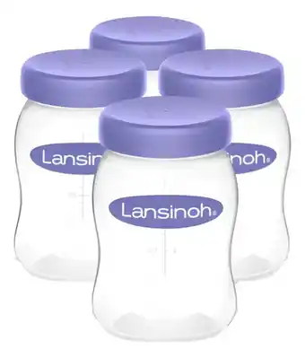 MamaLoes Babysjop Lansinoh 4 x 160 ml natural wave bewaarflesjes voor moedermelk 20417 aanbieding