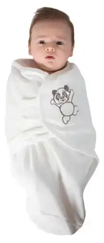 MamaLoes Babysjop Bo jungle baby wrap white small wikkeldeken b170400 aanbieding