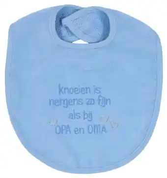 MamaLoes Babysjop Petit villain 'knoeien is nergens zo fijn als bij opa&oma'blauw slab aanbieding