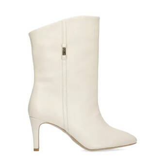 Manfield Manfield off white leren laarsjes met hak aanbieding