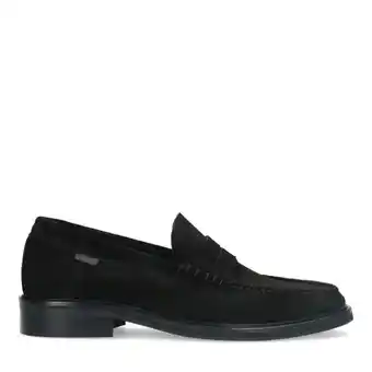 Manfield Manfield zwarte suède loafers aanbieding