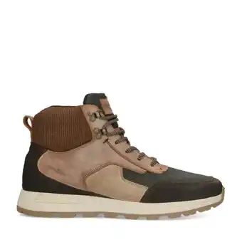 Manfield Manfield bruine leren veterboots aanbieding