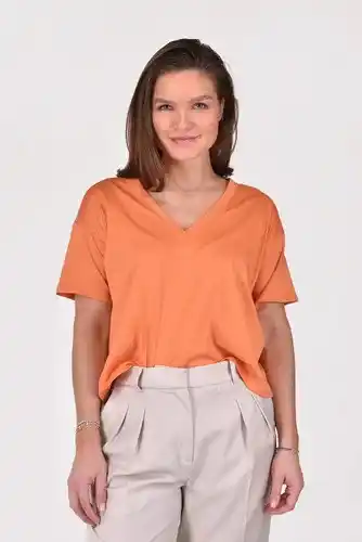 Marjon Snieders Loulou studios t-shirt faaa oranje aanbieding