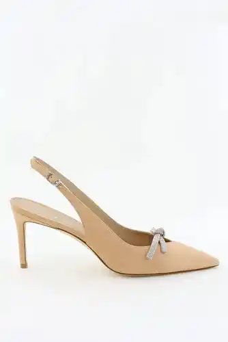 Marjon Snieders Stuart weitzman pumps sw bow 75 slingback sb598 nude aanbieding