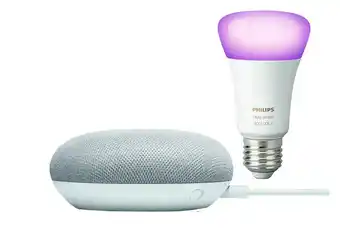 MediaMarkt Google nest nest mini en philips hue e27-lamp aanbieding