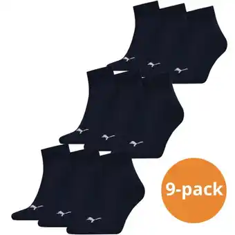 Modemania Puma quarter sokken plain 9-pack navy-43/46 aanbieding