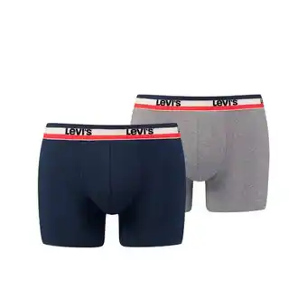 Modemania Levi's men sprtswr logo boxer brief 2-pack dress blues-m aanbieding