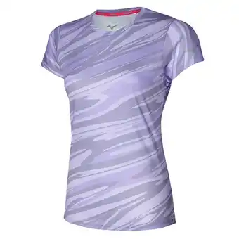 Mizuno Mizuno impulse core graphic tee pastel lilac dames maat xs aanbieding